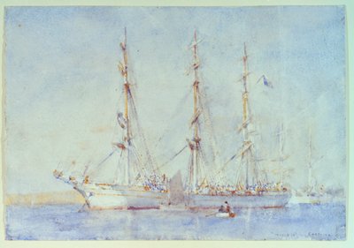 Nave francese Marecual de Cashes [Mareschal de Cashes?] a Falmouth luglio 1914, inizio XX secolo da Henry Scott Tuke