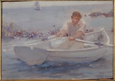 Uomo in una barca a remi, 1907 da Henry Scott Tuke
