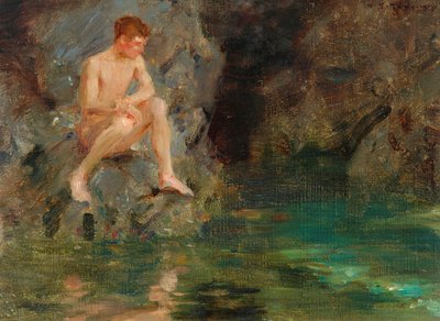 Ritratto di David Bone - Cornovaglia, 1913 da Henry Scott Tuke