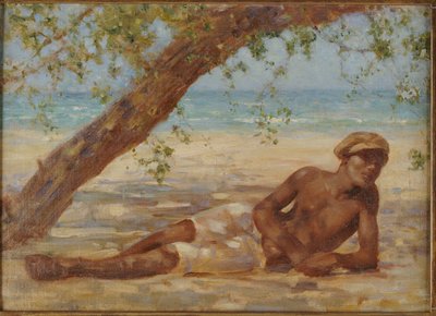 Samuele sotto un albero, Giamaica da Henry Scott Tuke