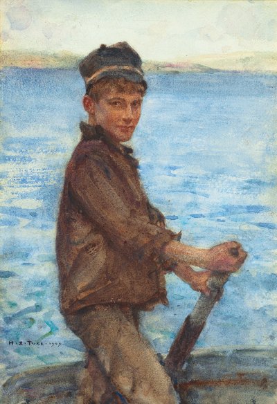 Guidando il punt, 1909 da Henry Scott Tuke