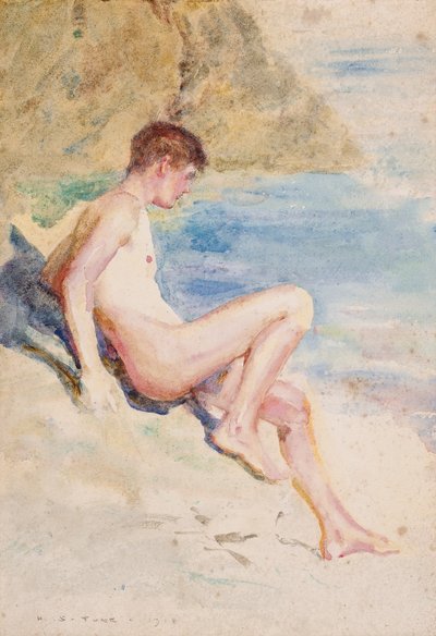 Il bagnante, 1910 da Henry Scott Tuke