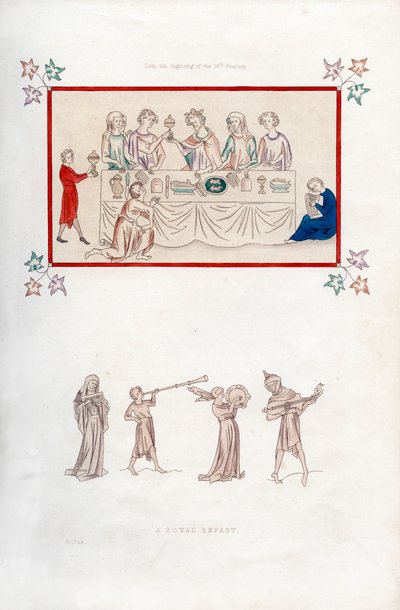 Un banchetto reale, inizi del XIV secolo da Henry Shaw