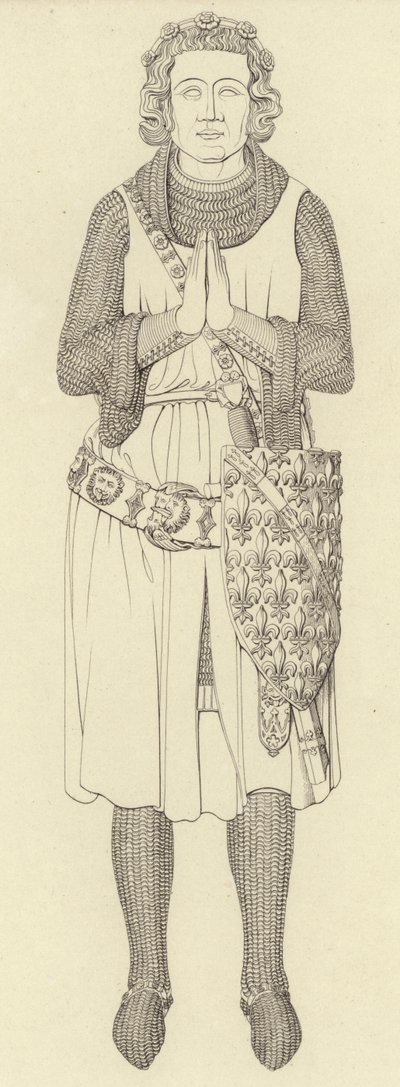 Effigie di Carlo Conte di Étampes, c 1336 da Henry Shaw