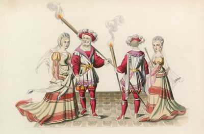 Figure dai arazzi, inizio XVI secolo da Henry Shaw