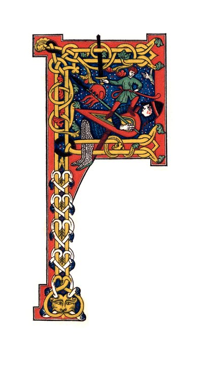 Lettera iniziale F, XII secolo, 1843 da Henry Shaw