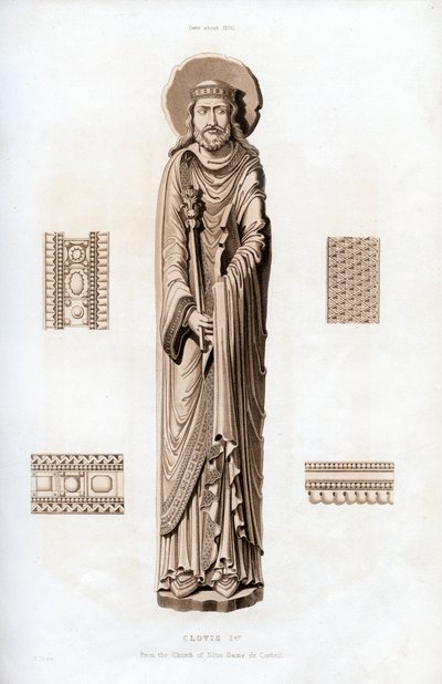 Re Clodoveo I, c1100, 1843 da Henry Shaw