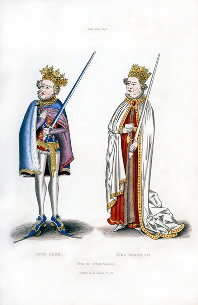 Re Giovanni e Re Enrico I, c1440, 1843 da Henry Shaw