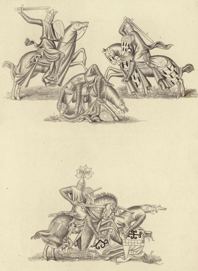 Cavalieri che combattono, circa 1260 da Henry Shaw