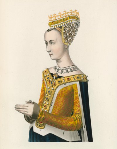 Margherita, Regina di Giacomo III di Scozia, ritratto a mezzo busto da Henry Shaw