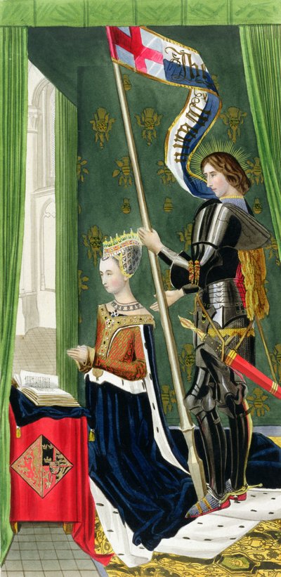 Margherita di Danimarca, Regina di Scozia (1456-86) dopo un dipinto di Hugo van der Goes (c.1440-82) completato c.1482 da Henry Shaw