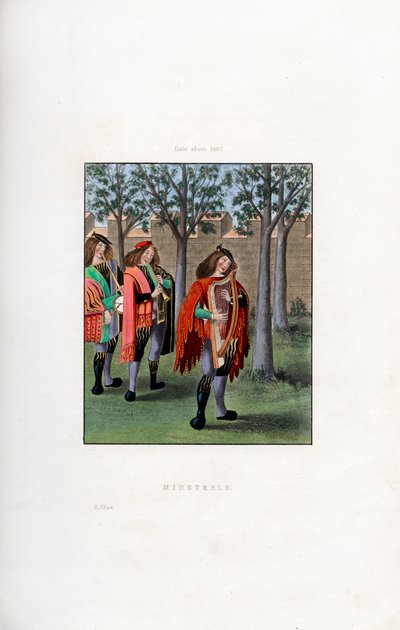 Menestrelli, c1480, 1843 da Henry Shaw