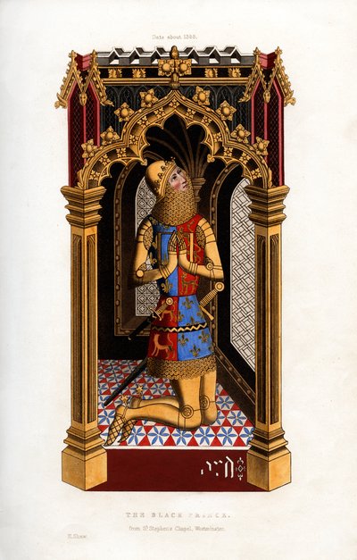 Il Principe Nero, c1355, 1843 da Henry Shaw