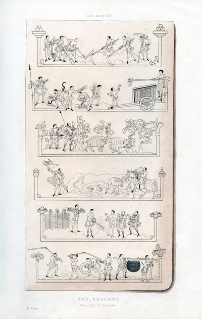Le stagioni, c1050, 1843 da Henry Shaw