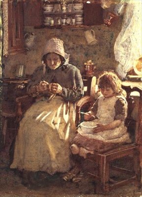 Nonna e Bambino, Yorkshire da Henry Silkstone Hopwood