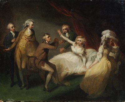 Camilla che si riprende dal suo svenimento, illustrazione di una scena da 