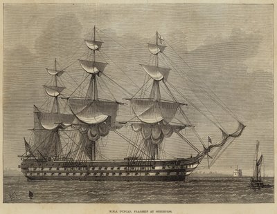 HMS Duncan, nave ammiraglia a Sheerness da Henry Spernon Tozer