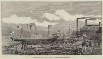 Varo della HMS Tourmaline a Middlesborough-on-Tees da Henry Spernon Tozer