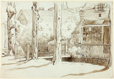 Casa e alberi secolari da Henry Stacy Marks