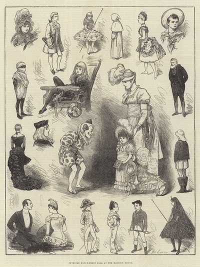 Ballo in maschera per ragazzi alla Mansion House da Henry Stephen Ludlow