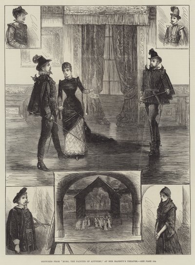 Schizzi da Moro, il Pittore di Anversa, al Teatro di Sua Maestà da Henry Stephen Ludlow