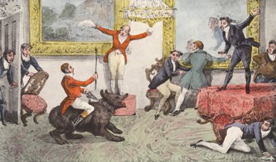 "Tally-Ho! Tally-Ho! Un nuovo cacciatore; prima allora, Tally-Ho! Tally Ho!" da Henry Thomas (after) Alken