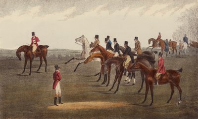 La partenza, Grand Leicester Steeple-Chase da Henry Thomas (after) Alken