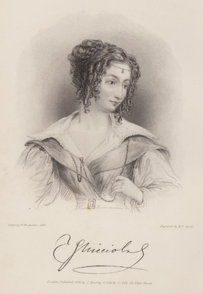 Contessa Teresa Guiccioli, amante di Lord Byron (incisione) da Henry Thomas (after) Ryall