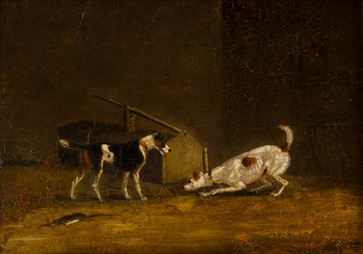 Due terrier che cacciano topi, c.1805-51 da Henry Thomas (follower of) Alken