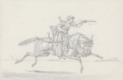 Un Mamelucco in carica che spara una pistola da Henry Thomas Alken