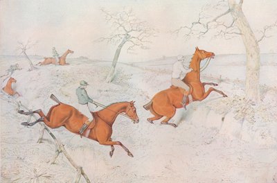 Una corsa a ostacoli: Attraversamento di un profondo burrone pericoloso da passare, 1827 da Henry Thomas Alken