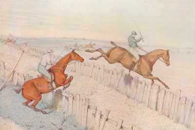 Una corsa a ostacoli: Superare una vecchia strada cieca, e farlo bene: scommessa pari, 1827 da Henry Thomas Alken