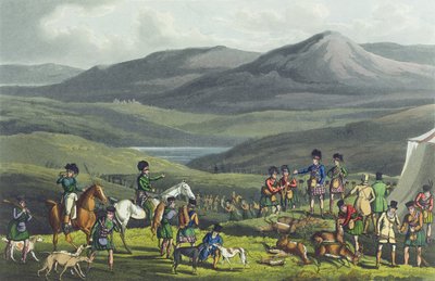 Incontro sportivo nelle Highlands, inciso da I. Clark, pubblicato da Thomas McLean, 1820 da Henry Thomas Alken