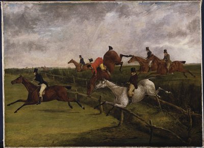 Il grande steeplechase del Leicestershire, 12 marzo 1829: sintomi di angoscia da Henry Thomas Alken