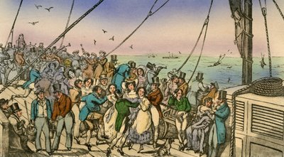 I piaceri di un piroscafo di Margate, 1838 da Henry Thomas Alken