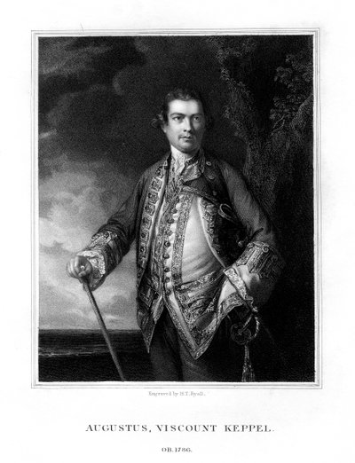 Augustus Keppel, 1° Visconte Keppel, ammiraglio britannico, 1833 da Henry Thomas Ryall