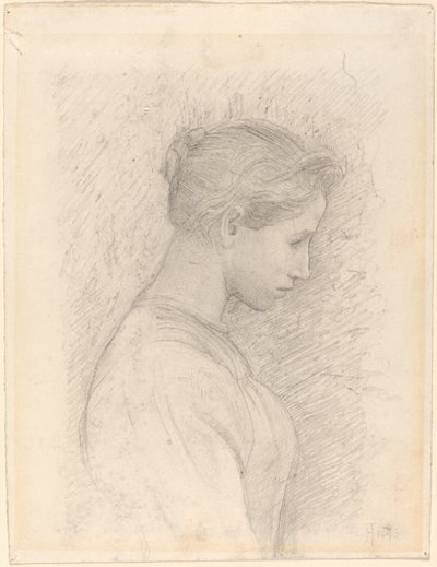 Una giovane donna di profilo da Henry Tonks