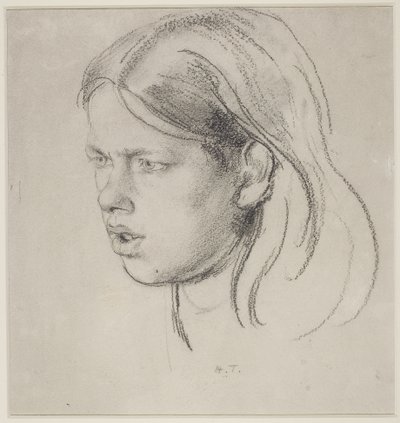 Testa di una ragazza da Henry Tonks