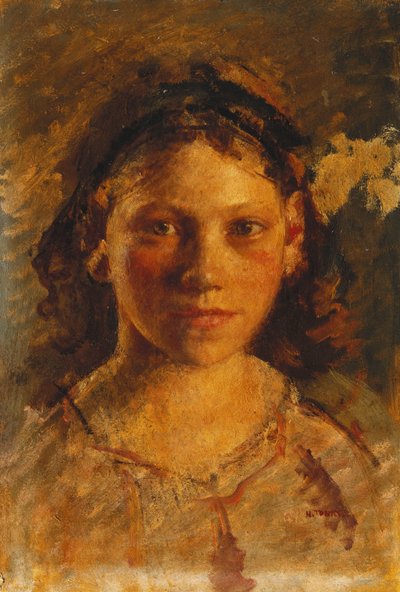 Testa di una ragazza da Henry Tonks