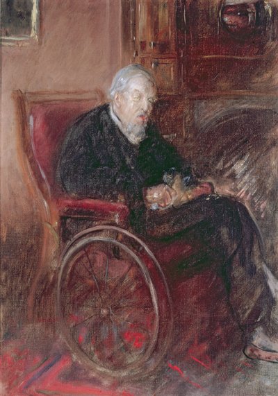 Il padre di Henry Tonk in sedia a rotelle da Henry Tonks