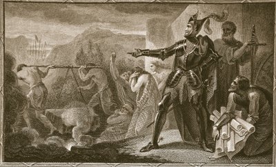 Edoardo I rimuove la pietra da Scone, inciso da Neagle, illustrazione da 