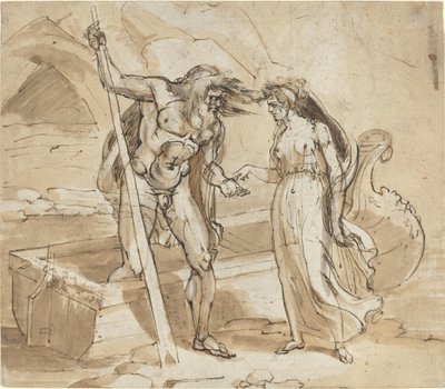 Psiche che dà la sua moneta a Caronte da Henry Tresham