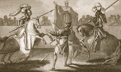 Riccardo II sospende il duello tra Hereford e Norfolk, illustrazione da 