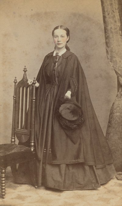 Ritratto carte-de-visite di Carrie N. Lacy, 1865 da Henry Ulke