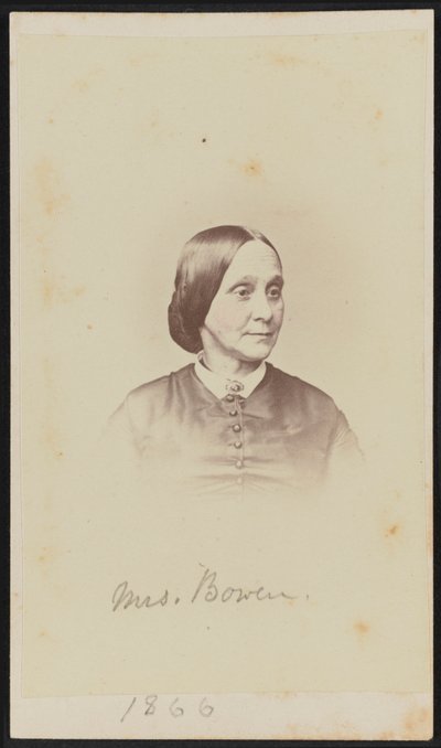 Ritratto carte-de-visite di Mrs. Bowen, 1866 da Henry Ulke