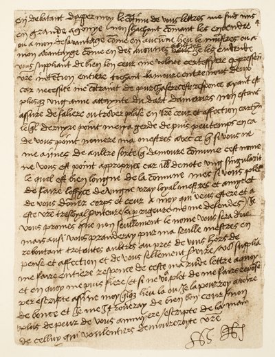 Facsimile di una lettera di Enrico VIII ad Anna Bolena datata 1527, pub. 1902 da Henry VIII (after)
