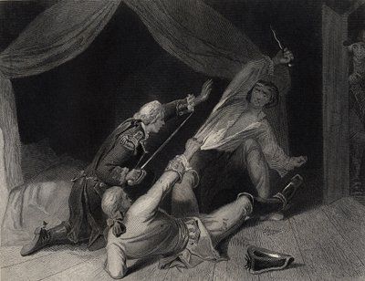 La cattura di Lord Edward Fitzgerald per alto tradimento, inciso da J. Rogers da Henry Warren