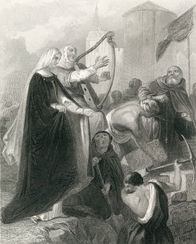 La muratura di New Ross, contea di Wexford, Irlanda nel 1798, da 