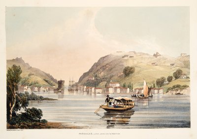 Posizione di Lord John Hay, a Passages, da Schizzi di paesaggi nelle province basche della Spagna, con una selezione di musica nazionale, pub. 1838 da Henry Wilkinson