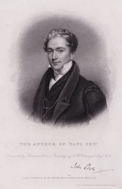 John Poole, drammaturgo inglese, autore di Paul Pry (incisione) da Henry William (after) Pickersgill